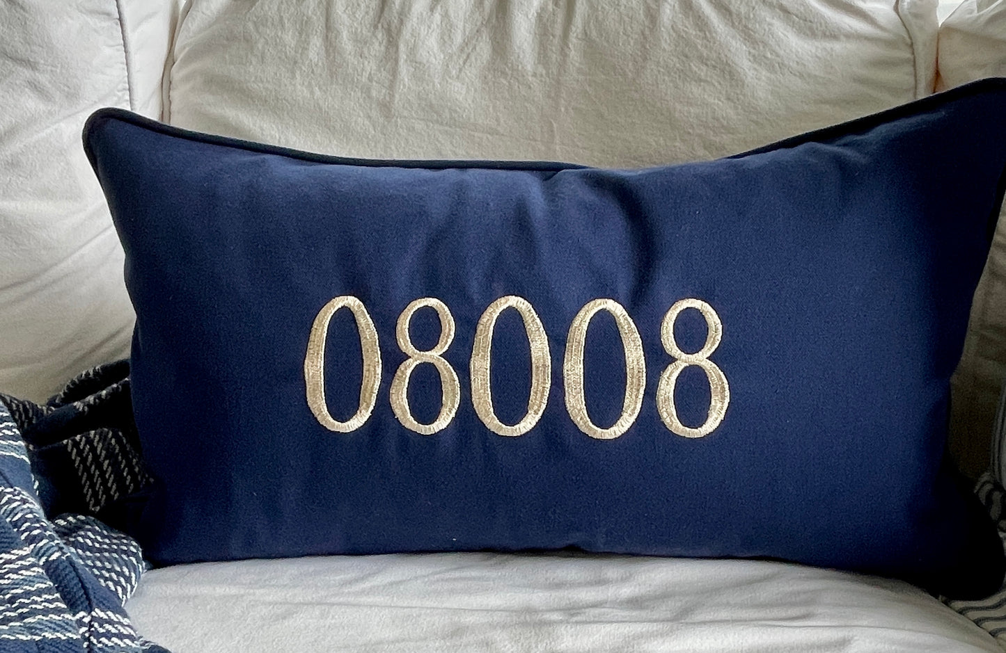 Zip Code Pillow 08008