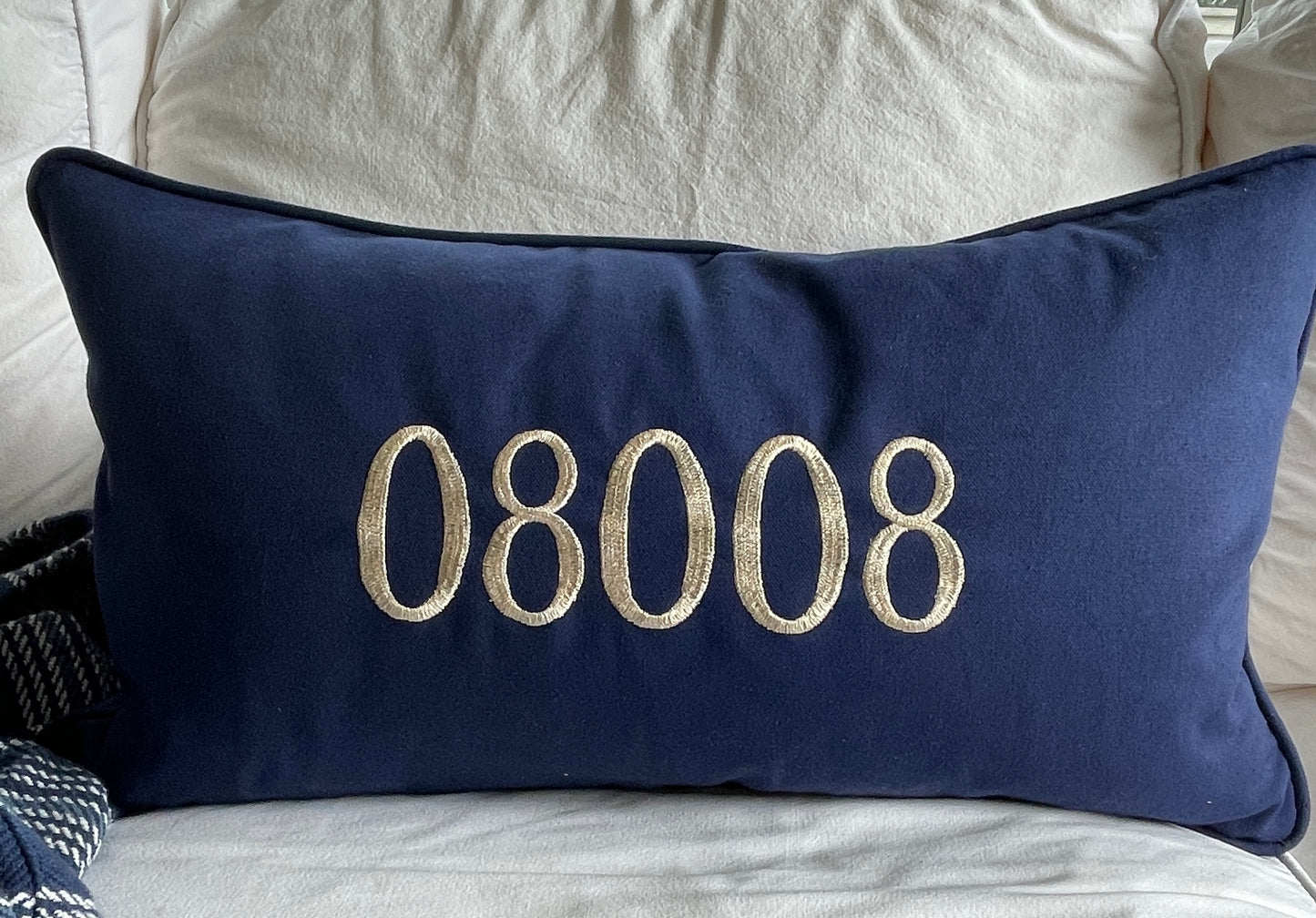 Zip Code Pillow 08008