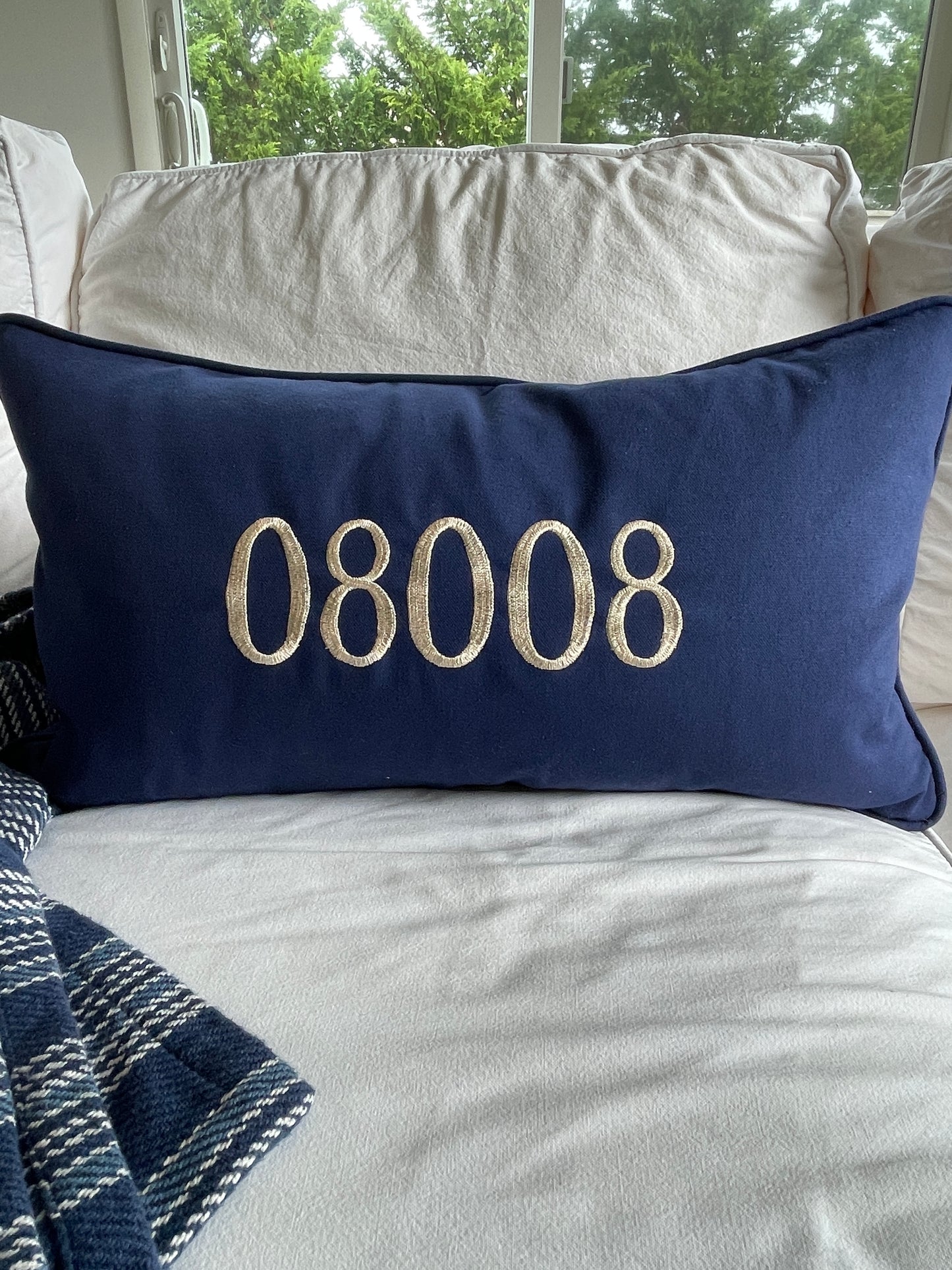 Zip Code Pillow 08008