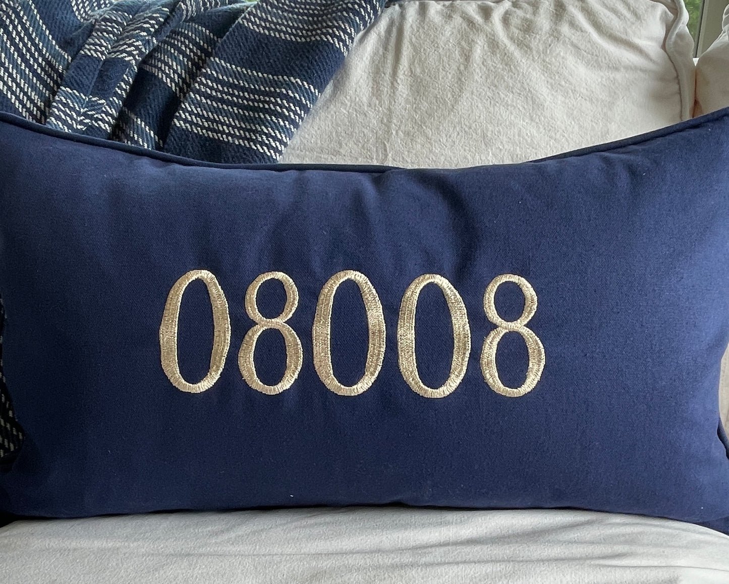 Zip Code Pillow 08008