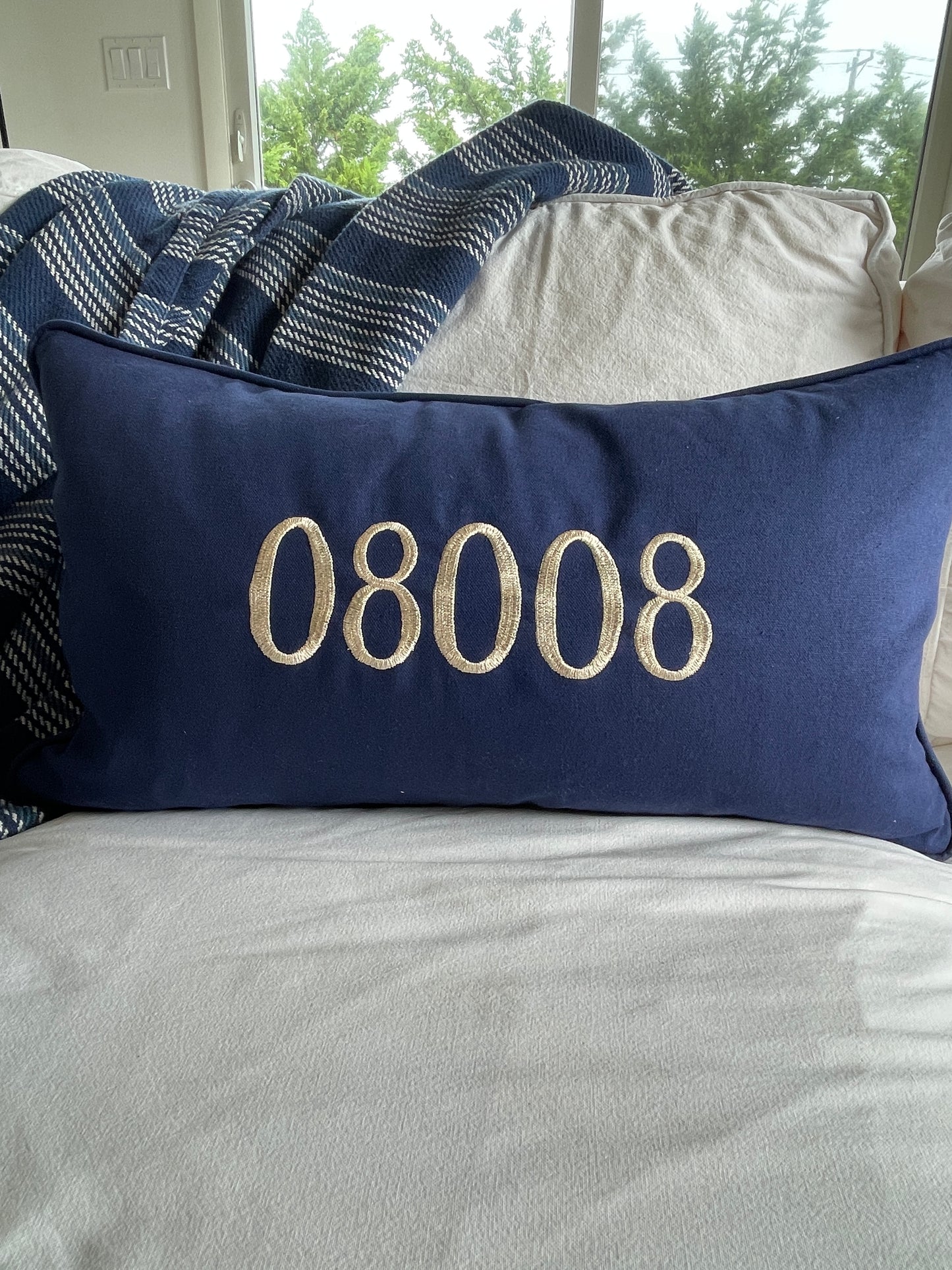 Zip Code Pillow 08008